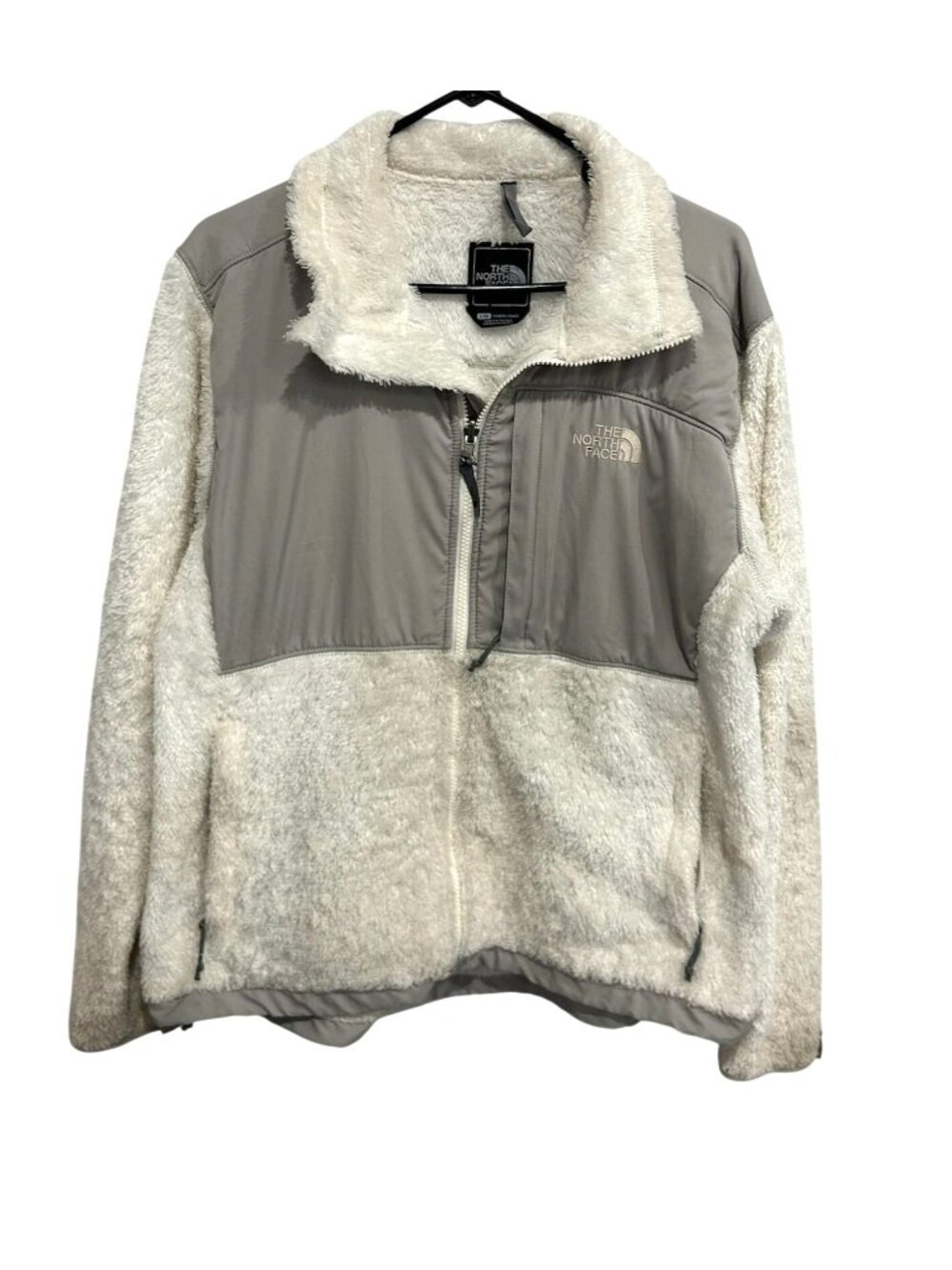 The North Face Large Gray White Polartec Full Zip Fleece Jacket Forestcore